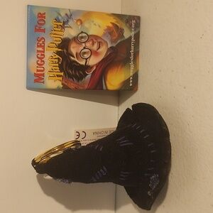 Harry Potter Black/Purple Sorting Hat Keychain & Muggles For Harry Potter Pin